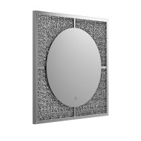 Coaster Furniture 961554 LED Wall Mirror Silver and Black